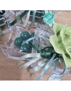 Scatola portagioie per bomboniere 18 anni fiore in ceramica 2