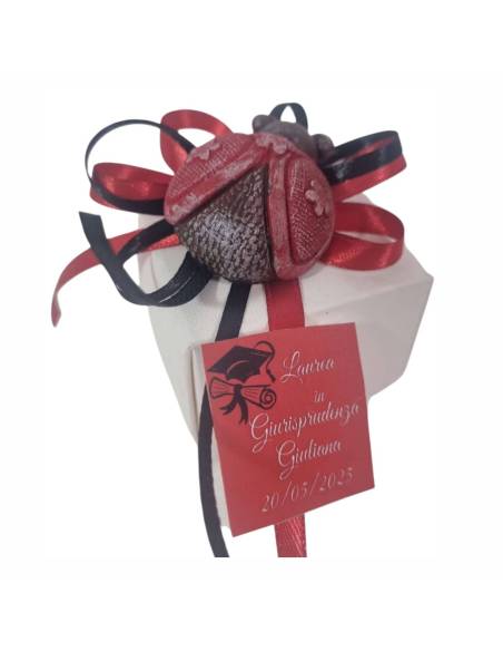 Bomboniere laurea complete coccinelle con scatolina portaconfetti