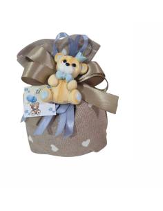 Calamita orsetto bomboniera battesimo maschio collezione mille cuori