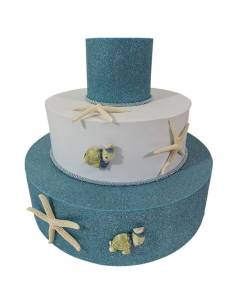 Torte finte scenografiche tema mare stelle marine e tartarughe