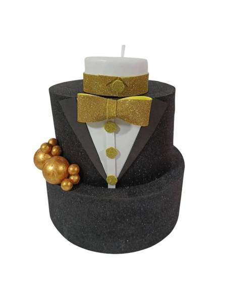 Torta finta scenografica diciottesimo compleanno smoking
