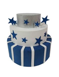 Torte scenografiche finte 18 anni con stelline