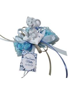 Bomboniere idee Battesimo elefantini per bimbo completi