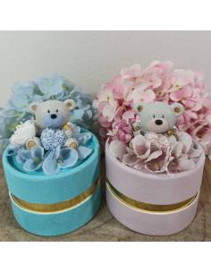 Orsetti cuore bomboniere Battesimo scatola degustazione confetti 2