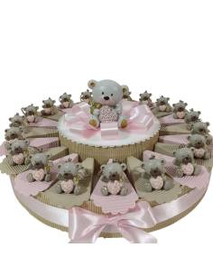 Torta bomboniere orsetti magnete daddyheart per maschietto| Sindy Bomboniere