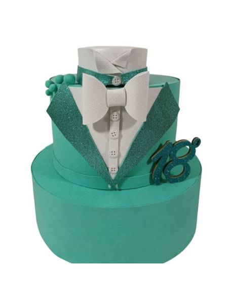 Torta scenografica finta diciottesimo Compleanno smoking