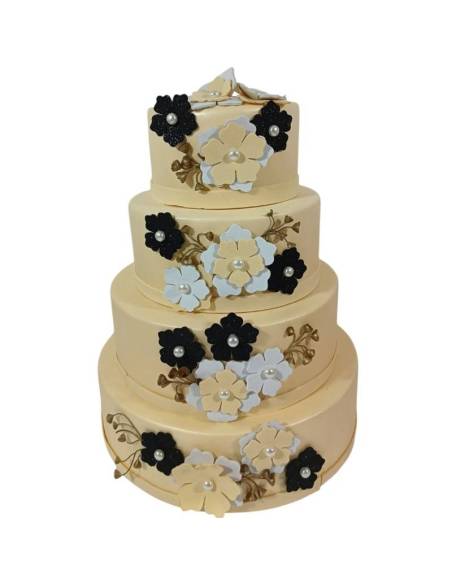 Torte scenografiche finte tema floreale eleganti