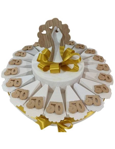 Idea torta bomboniera per 50esimo 50 anno di matrimonio nozze anniversario lucchetto sposi