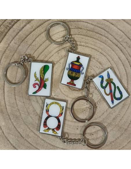 Bomboniere Compleanno portachiavi carte da gioco napoletane