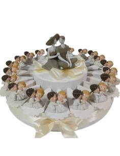 Torta bomboniere Matrimonio portachiavi sposi misti