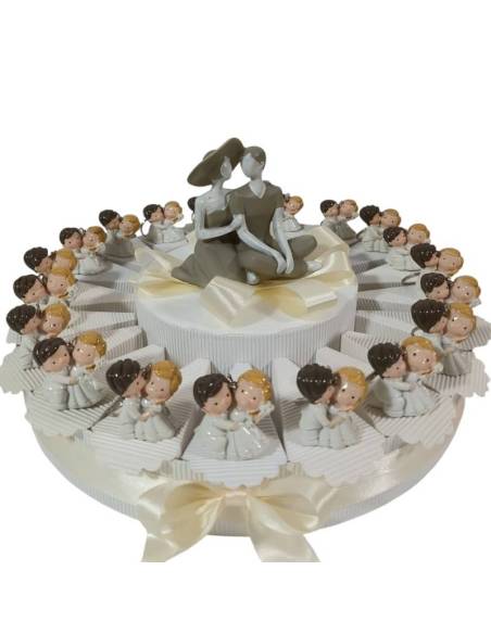 Torta bomboniere Matrimonio portachiavi sposi misti