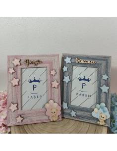 Bomboniere portafoto orsetti palloncini con nome personalizzato