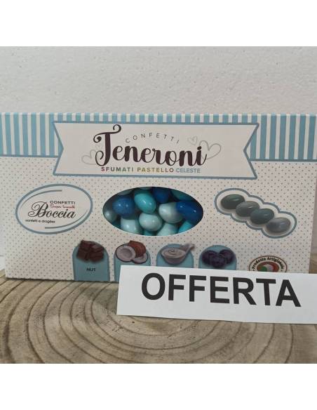 Confetti Teneroni Boccia sfumati pastello celesti da 1kg