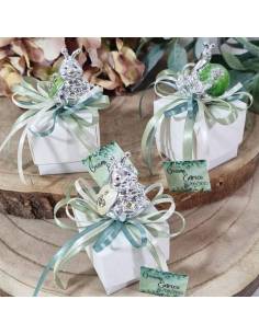 Bomboniere complete animaletti argentati con confetti