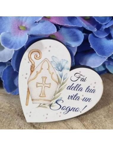 Bomboniere Cresima fai da te cuore icona sacra frase calamite