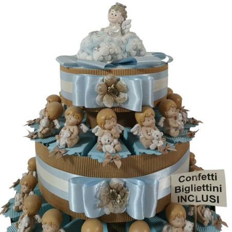 Torta bomboniere Battesimo angioletti in offerta