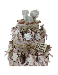Sacchetti portaconfetti bomboniere Battesimo angioletti misti