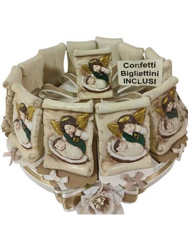 Torta bomboniere Battesimo pergamene angeli in offerta