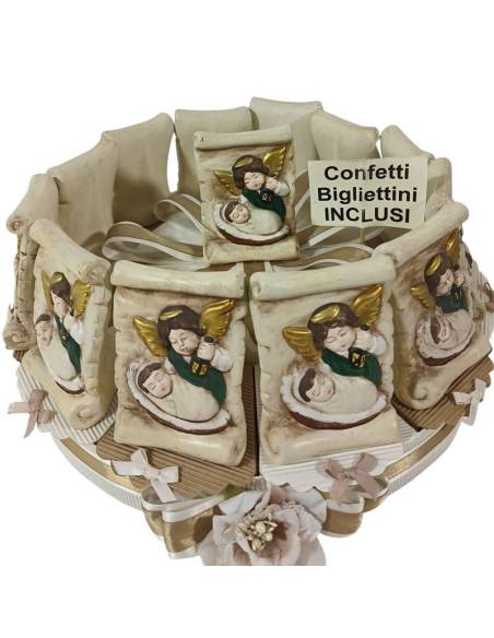 Torta bomboniere Battesimo pergamene angeli in offerta