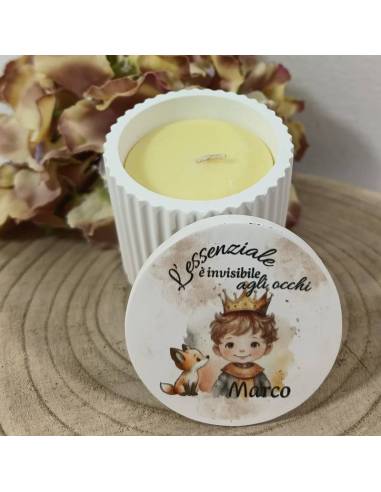 Candele profumate bomboniere Il Piccolo Principe personalizzate