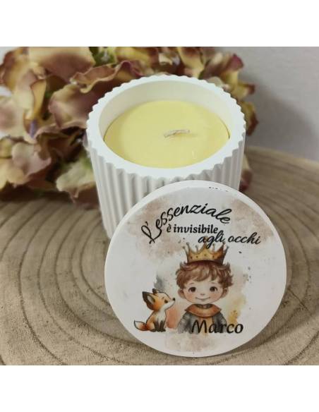 Candele profumate bomboniere Il Piccolo Principe personalizzate