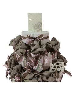 Sacchetti portaconfetti Battesimo icona sacra famiglia a forma di goccia