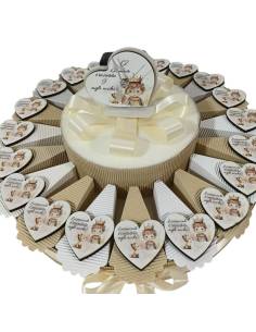 Torta bomboniere Comunione Il piccolo principe calamite cuore