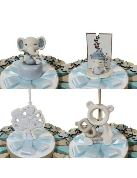Torta bomboniere Battesimo elefantino bimbo yankee candle