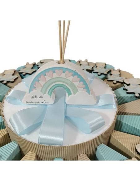 Torta bomboniere Battesimo elefantino bimbo yankee candle