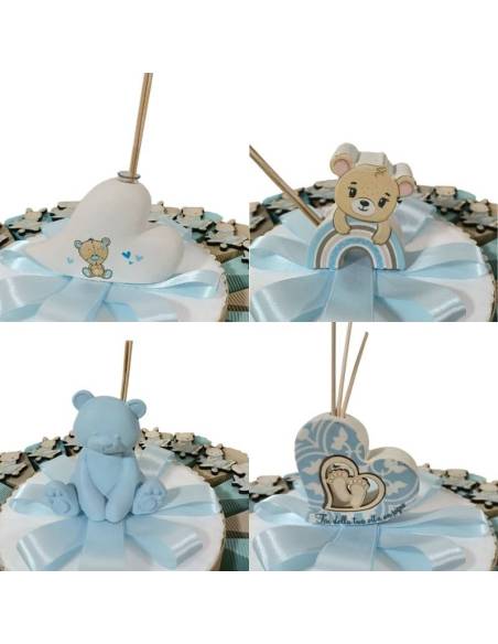 Torta bomboniere Battesimo elefantino bimbo yankee candle