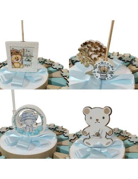 Torta bomboniere Battesimo elefantino bimbo yankee candle