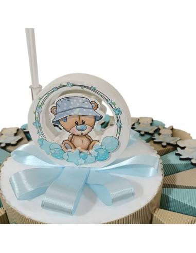 Torta bomboniere Battesimo elefantino bimbo yankee candle