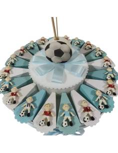 Torta bomboniere tema calcio calamite giocatori squadre del cuore
