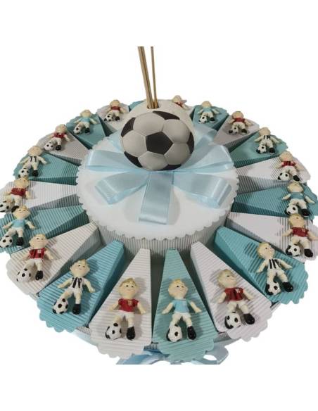 Torta bomboniere tema calcio calamite giocatori squadre del cuore