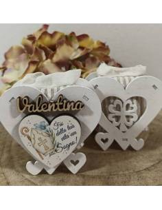 Scatoline portaconfetti Cresima personalizzate cuore con frase
