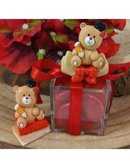 Portaconfetti per Laurea con orsetti laureandi appoggio misti