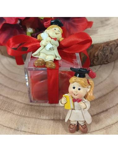 Bomboniere per Laurea scatoline portaconfetti in plexiglass calamite miste