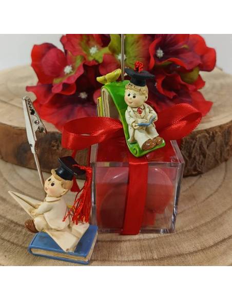 Scatole portaconfetti bomboniere Laurea clip portafoto portamessaggio misti