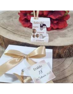 Bomboniere 18 anni profumatore ambiente lettera con frase