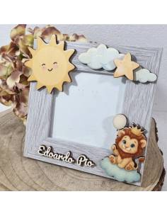 Bomboniere Battesimo portafoto Re Leone personalizzato