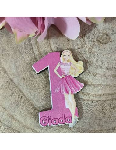 Calamite magnetiche bomboniere Compleanno Barbie personalizzate