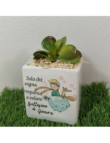 Bomboniere Piccolo Principe vasetti portapiante personalizzati