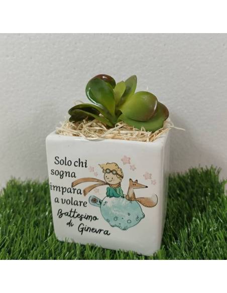 Bomboniere Piccolo Principe vasetti portapiante personalizzati