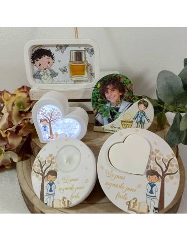 Torta bomboniere Comunione vangelo con immagine del calice| Sindy Bomboniere