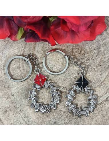 Bomboniere Laurea fai da te portachiavi corone d'alloro argentate