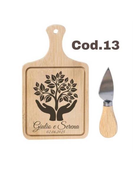 Bomboniere Battesimo utili tagliere elefante personalizzato coltello incluso| Sindy Bomboniere