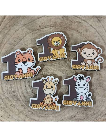 Bomboniere Primo Compleanno calamite animaletti personalizzate