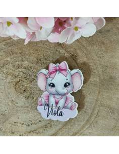 Bomboniere Nascita bimba magneti animaletti elefante nome personalizzato