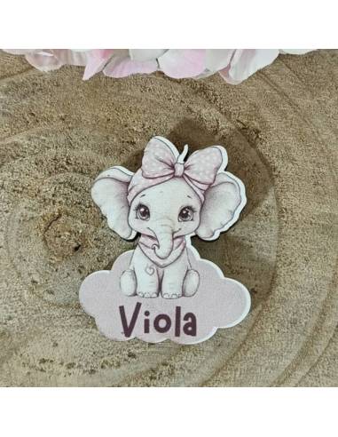 Bomboniere personalizzate Nascita bimba calamita elefante