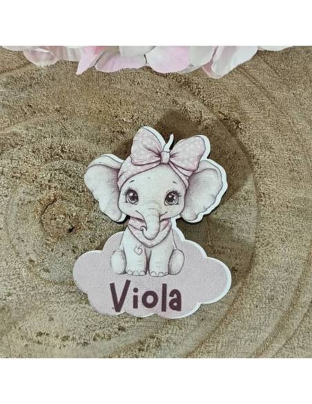 Bomboniere personalizzate Nascita bimba calamita elefante